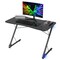 Costway 43.5 inch Gaming Desk Z Shape Office PC Computer Desk Gamer Tables w/ LED Lights